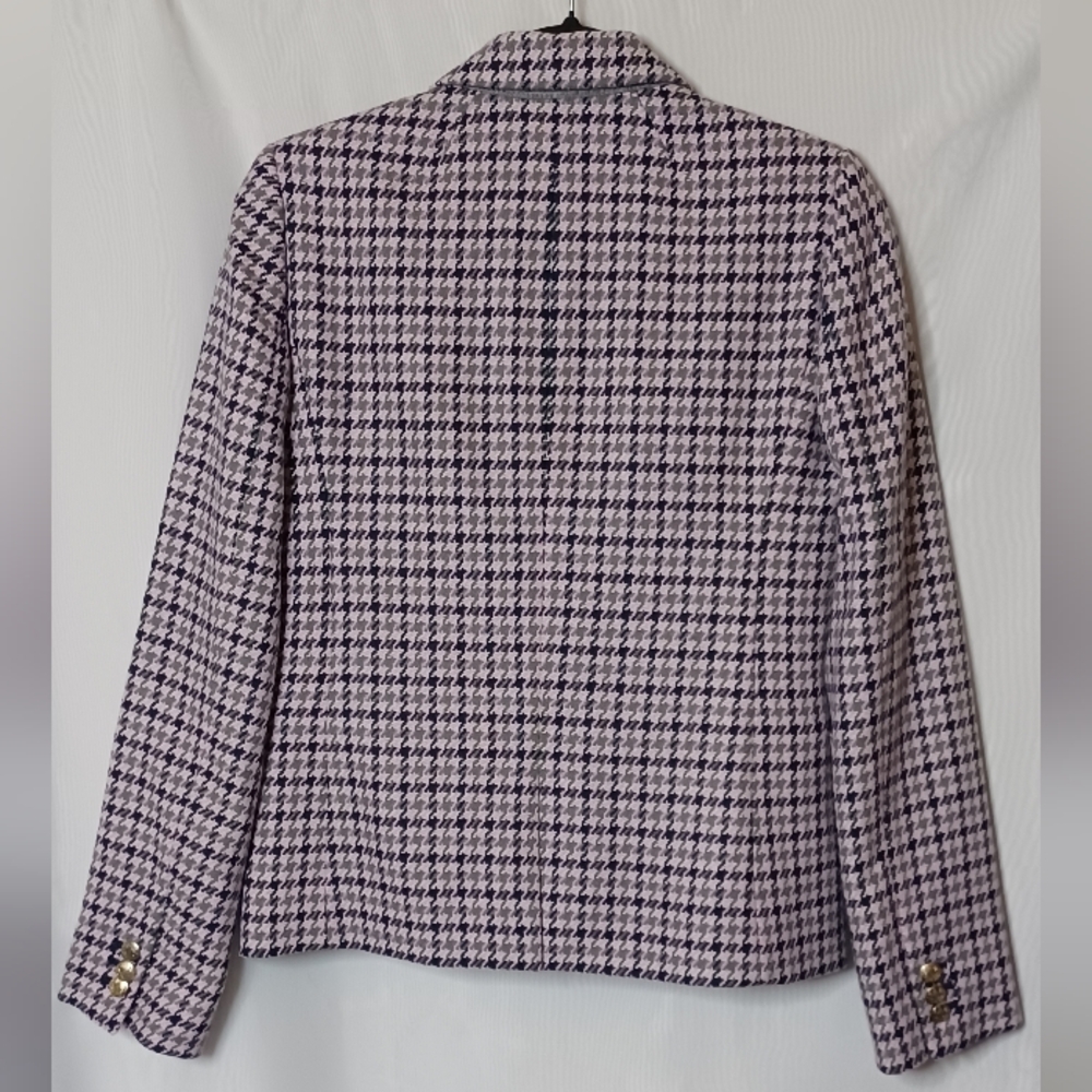 J.CREW Women's Wool Blend Houndstooth Blazer. Size 4 - Picture 10 of 16
